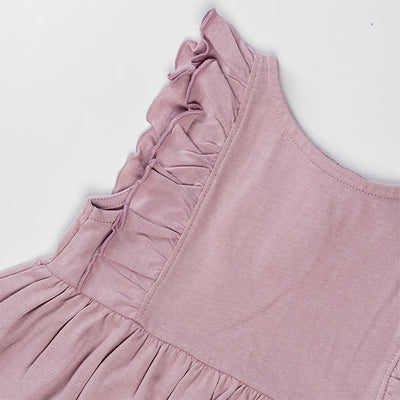 Mauvy Magic Ruffled Dress