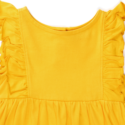 Totle Yellow Ruffled Dress