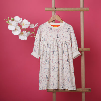 Blushy Blooms Long and Flowy Dress